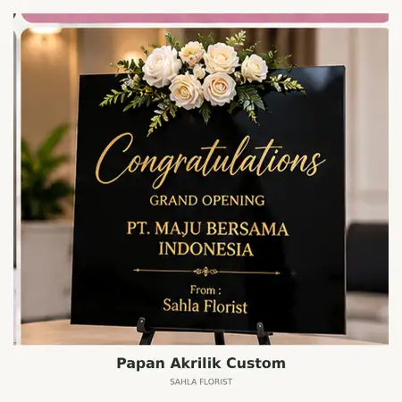Papan Bunga Akrilik Mappi